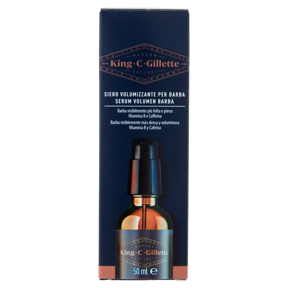 King C Gillette Siero Volumizzante per Barba 50 ml